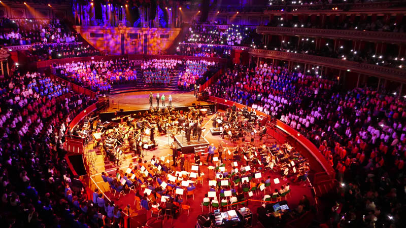 Camden Schools Music Festival 2023 massed choirs and all instrumentalists perform finale at the Royal Albert Hall
