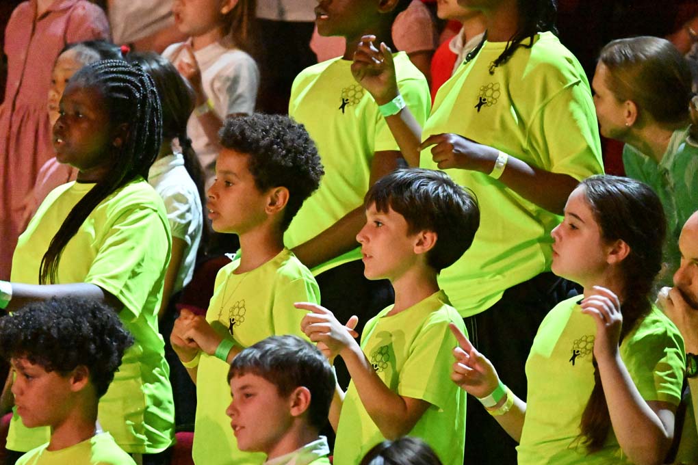 Camden children singing at the Royal Albert Hall.